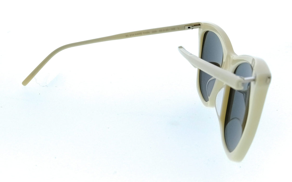 Saint Laurent SL 214 KATE THIN-005 Ivory Cat Eye Womens Sunglasses