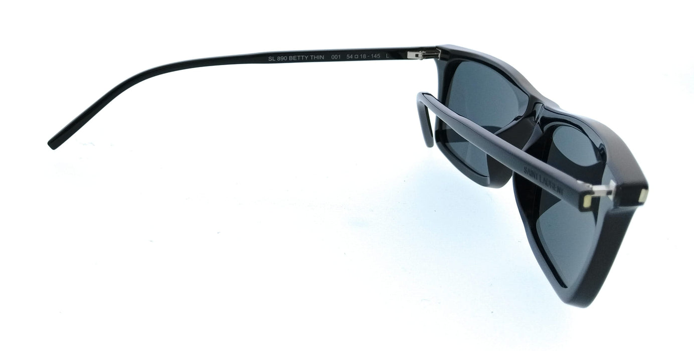 Saint Laurent SL 890 BETTY THIN-001 Black Rectangle Womens Sunglasses