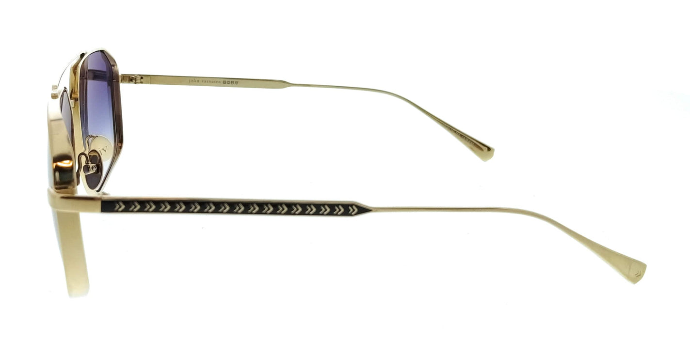 John Varvatos JV563 0GOL Mens Gold Navigator Sunglasses
