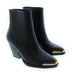 Versace Jeans Couture Women's Black Western Ankle Boots with Gold Toe-5