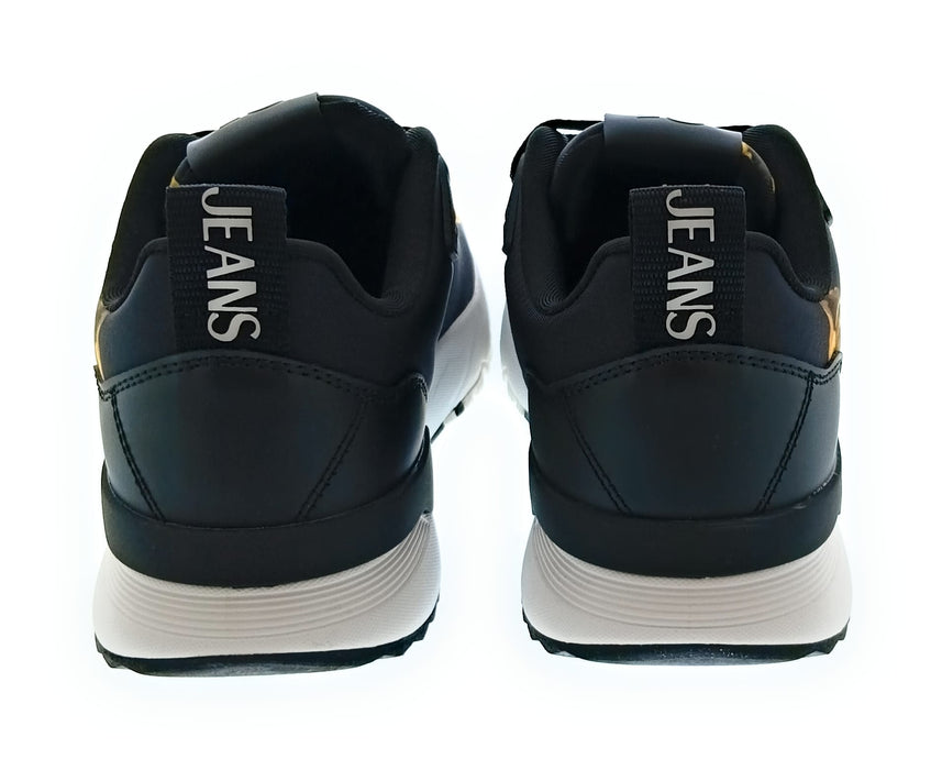 Versace Jeans Couture Women's Black Baroque Print Lace-Up Sneakers-