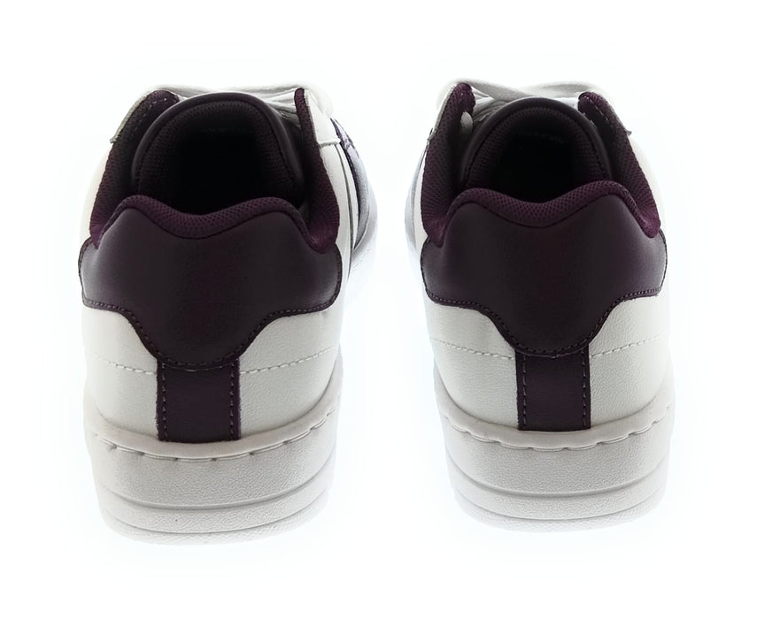 Versace Jeans Couture Women's White and Burgundy Low-Top Lace-Up Sneakers-