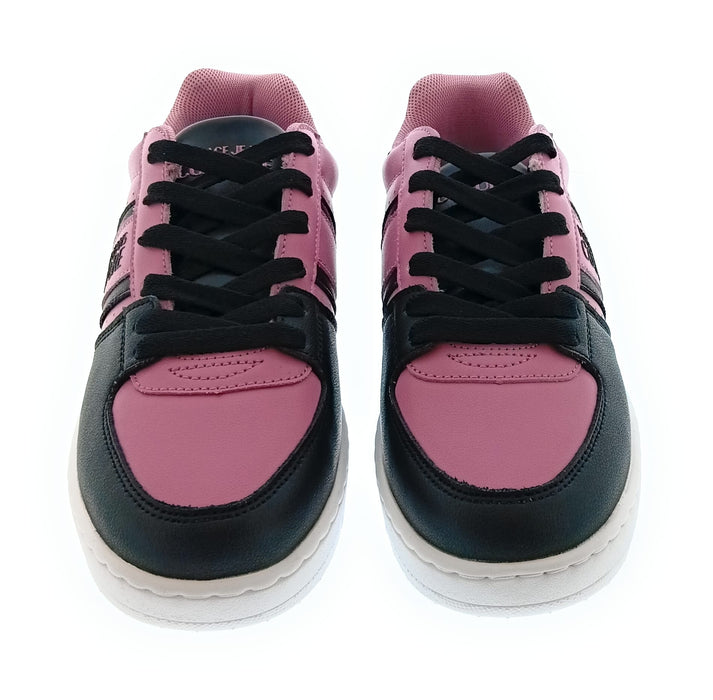 Versace Jeans Couture Women's Pink and Black Low-Top Lace-Up Sneakers-