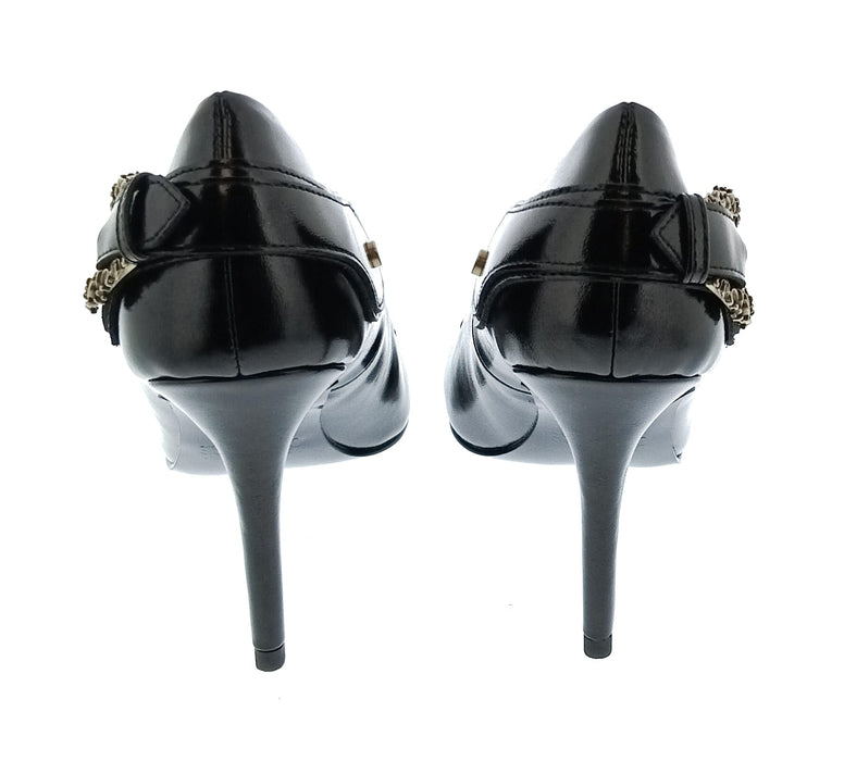 Versace Jeans Couture Women's Black Pointed-Toe Stiletto Pumps-