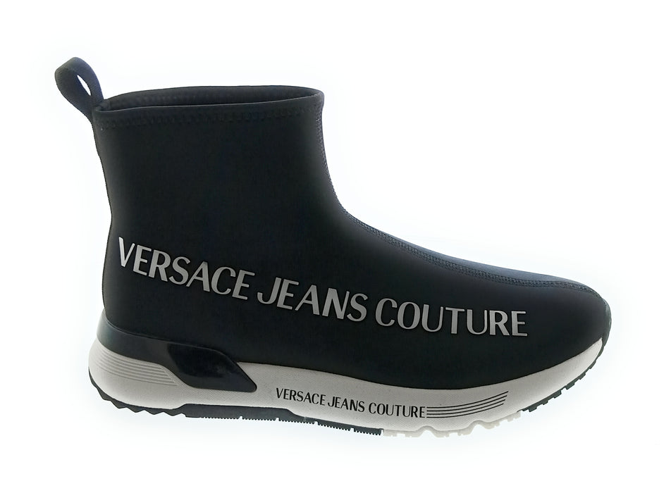 Versace Jeans Couture Black Mens Neopren Ankle Sneakers-