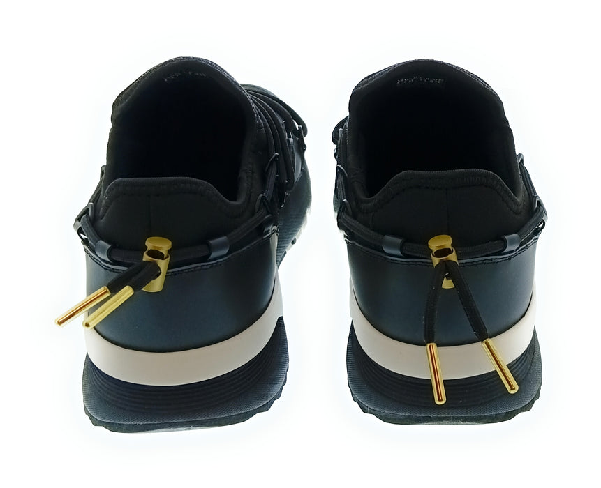 Versace Jeans Couture Black/Gold Mens Signature Neoprene Sneakers-