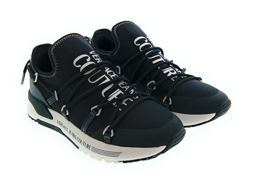 Versace Jeans Couture Black/White Mens Signature Neoprene Sneakers-