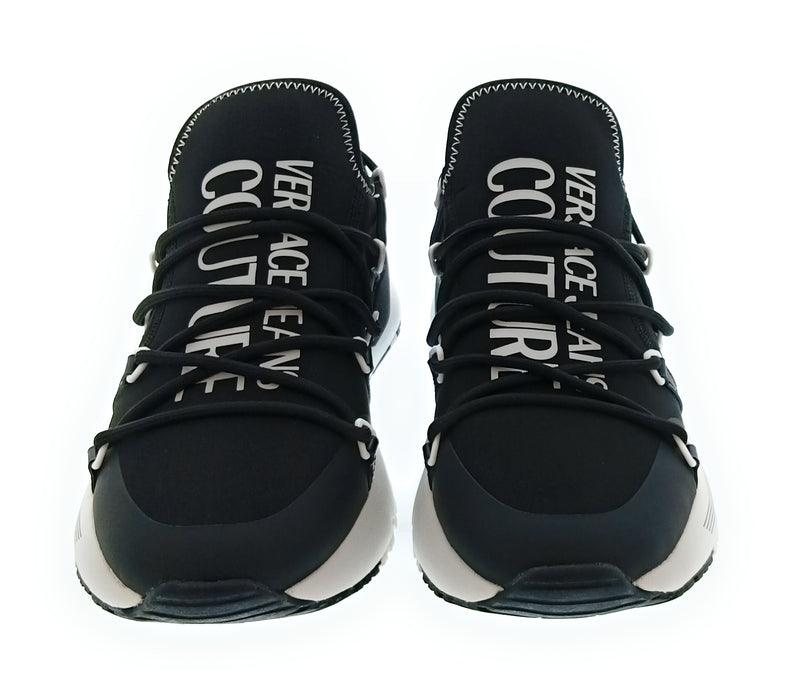 Versace Jeans Couture Black/White Mens Signature Neoprene Sneakers-