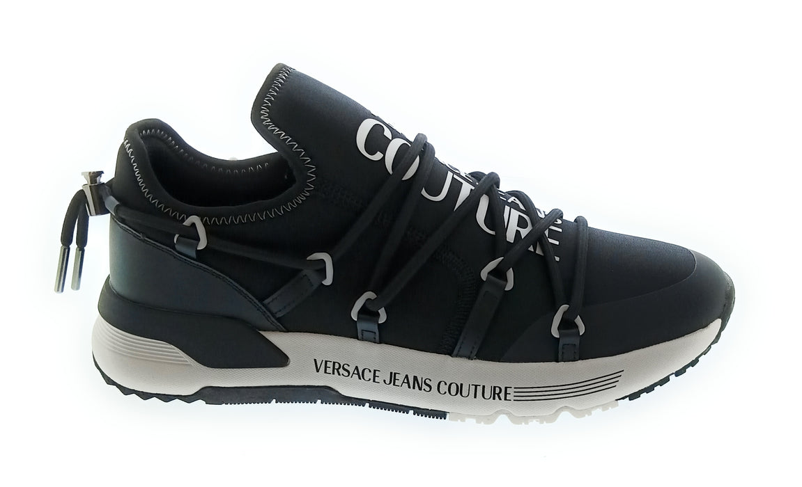 Versace Jeans Couture Black/White Mens Signature Neoprene Sneakers-