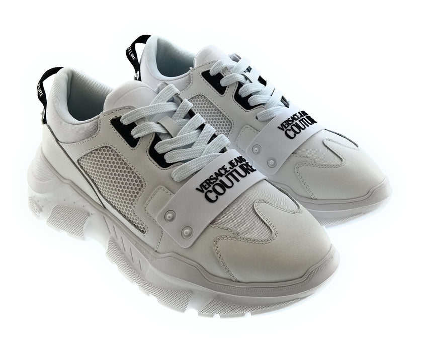 Versace Jeans Couture White Mens Chunky Signature Sneakers-
