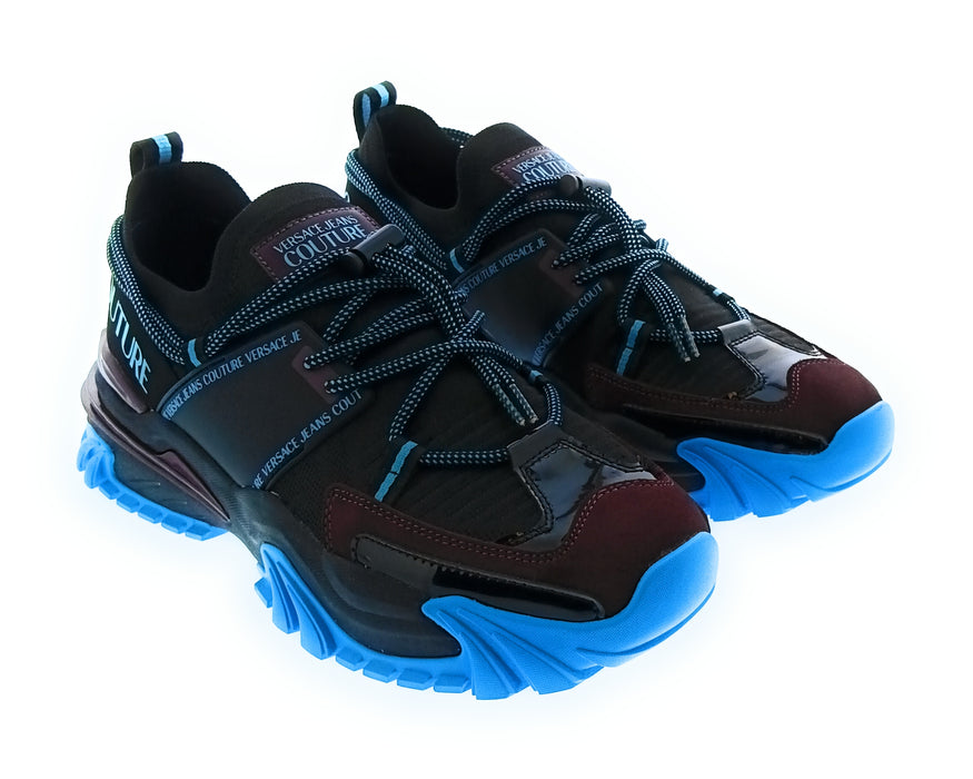 Versace Jeans Couture Black/Blue Mens Fashion Athletic Sneakers-11