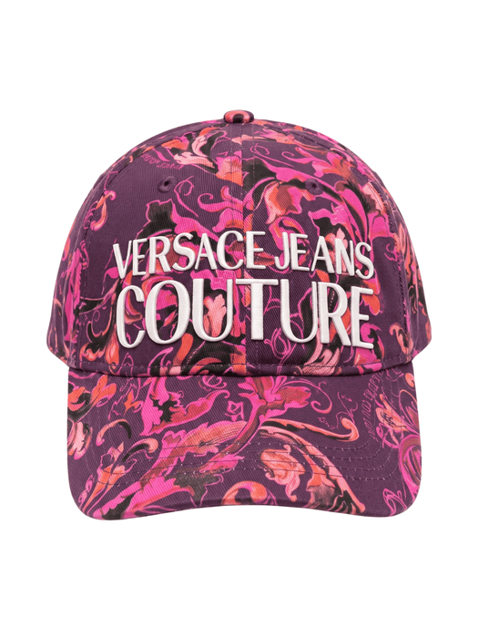 Versace Jeans Couture Women's Pink/Burgundy Baroque Logo Baseball Cap