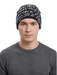 Versace Jeans Couture Men's Black and White Logo Knit Beanie