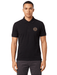 Versace Jeans Couture Black Polo Shirt – Classic Medallion Chest Logo-XXL