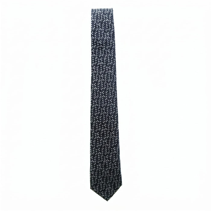 Emporio Armani Silk Black Grey Checkered 3in Tie – Made in Italy
