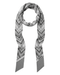Missoni Shimmer Grey Silk Chevron Ribbon Scarf