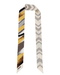 Missoni Yellow Grey Silk Reversible Chevron  Ribbon Scarf