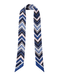 Missoni Navy Pink Classic Chevron Silk Ribbon Scarf