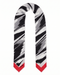 Missoni Black Red Brushstroke Print Silk Ribbon Scarf