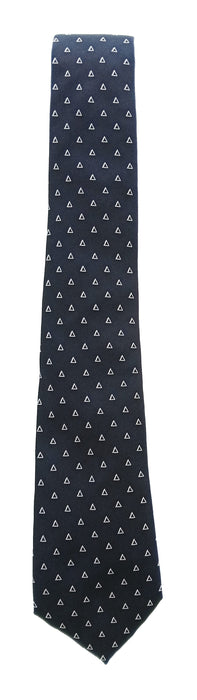 Emporio Armani 100% Silk Black Triangle Pattern 3in Tie - Made in Italy