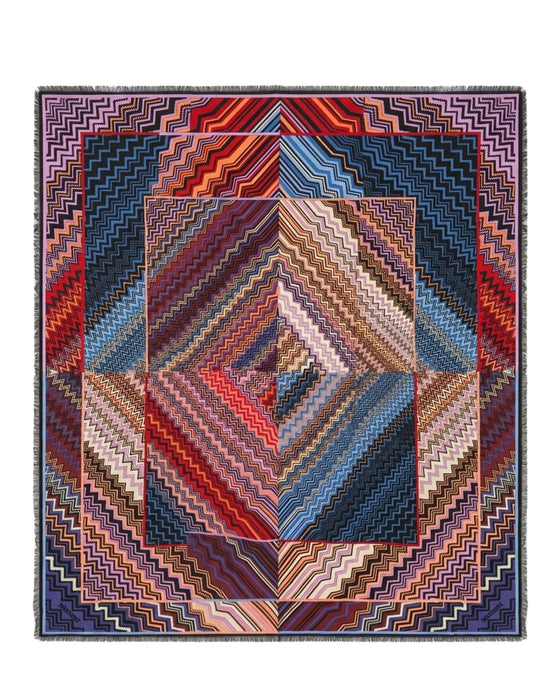 Missoni Multicolor Classic Oversized Square Wool Blend Scarf