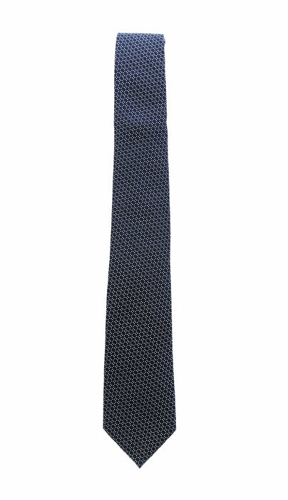 Emporio Armani 100% Silk Navy Blue Micro Dot 3in Tie - Made in Italy