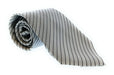 Emporio Armani 100% Silk Silver Gray Diagonal Stripe 3in Tie - Made in Italy