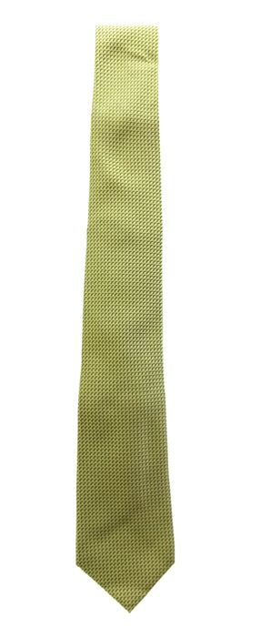 Emporio Armani 100% Silk Light Green Textured Solid 3in Tie - Made in Italy