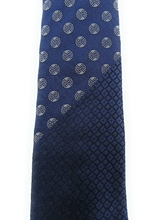 Emporio Armani 100% Silk Navy Blue Dot Pattern 3in Tie - Made in Italy