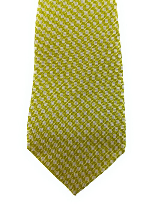 Emporio Armani 100% Silk Light Green Geometric Pattern 3in Tie - Made in Italy