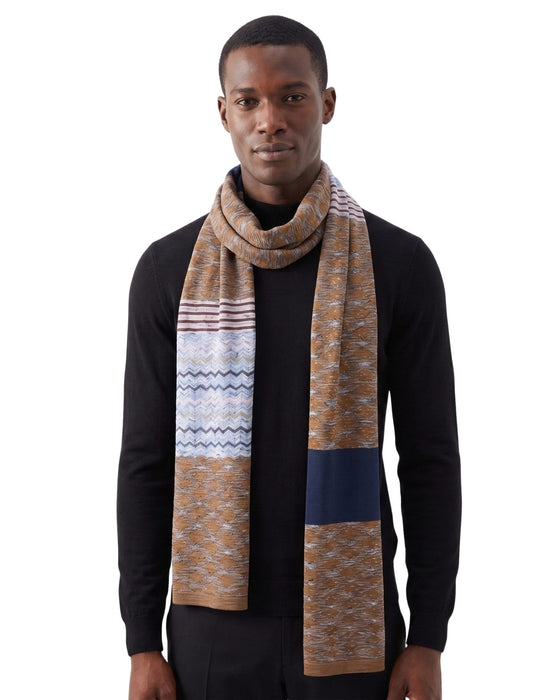 Missoni Mustard  Classic Pattern Cotton Scarf