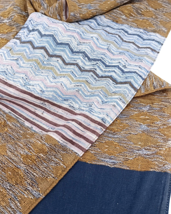 Missoni Mustard  Classic Pattern Cotton Scarf