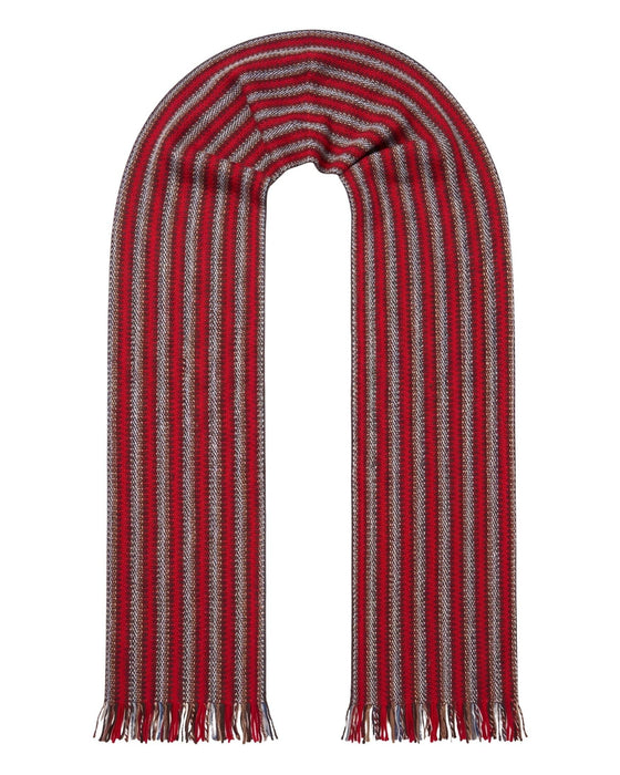 Missoni Red Classic Chevron Cotton Scarf