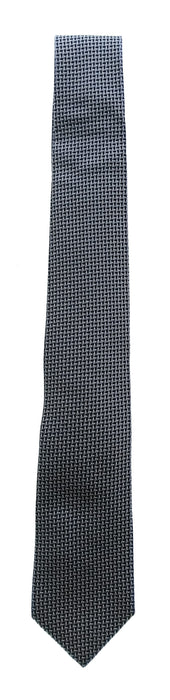 Emporio Armani 100% Silk Black Geometric Pattern 3in Tie - Made in Italy