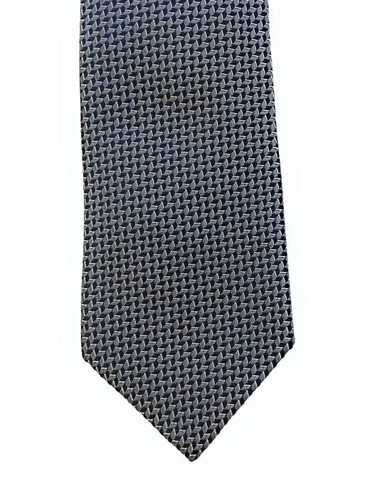 Emporio Armani 100% Silk Black Geometric Pattern 3in Tie - Made in Italy