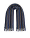 Missoni Blue Yellow Classic Fringe Stripe Wool Scarf