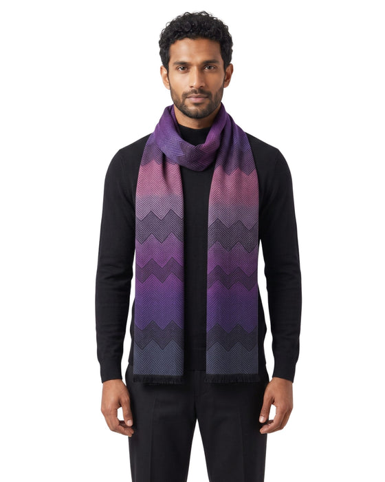 Missoni Purple Classic Chevron  WoolScarf
