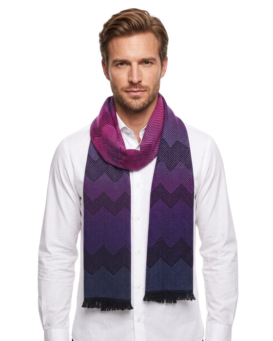 Missoni Purple Classic Chevron  WoolScarf