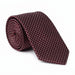 Emporio Armani Silk Burgundy Geometric Pattern Tie - Made in Italy