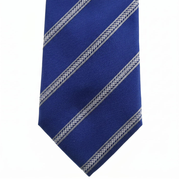 Emporio Armani Silk Blue Diagonal Stripe Tie - Made in Italy