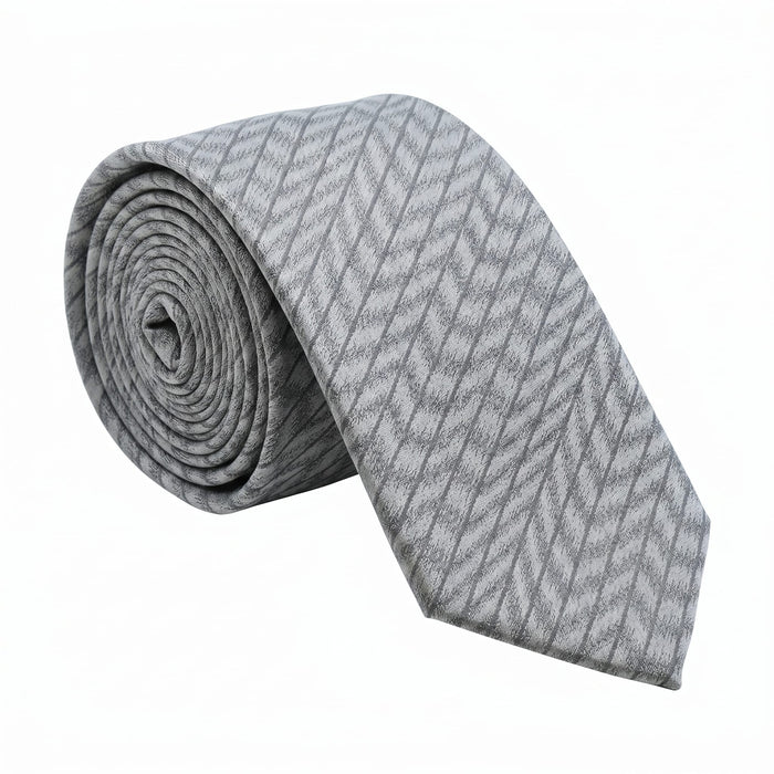 Emporio Armani Silk Gray Abstract Stripe Tie - Made in Italy