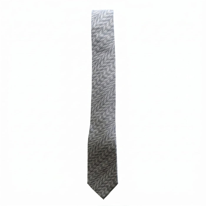 Emporio Armani Silk Gray Abstract Stripe Tie - Made in Italy