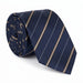 Emporio Armani Silk Navy Diagonal Stripe Tie - Made in Italy