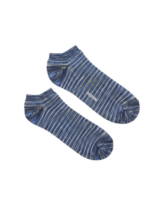 Missoni Blue  Mens Melange Knit Ankle Socks-