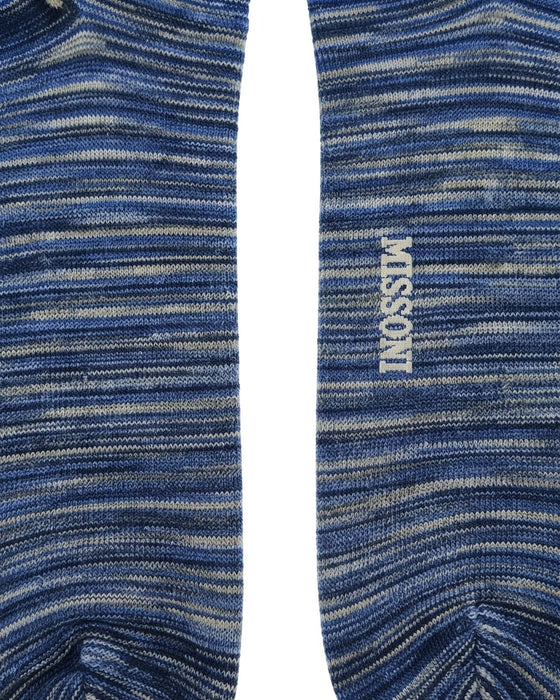 Missoni Blue  Mens Melange Knit Ankle Socks-