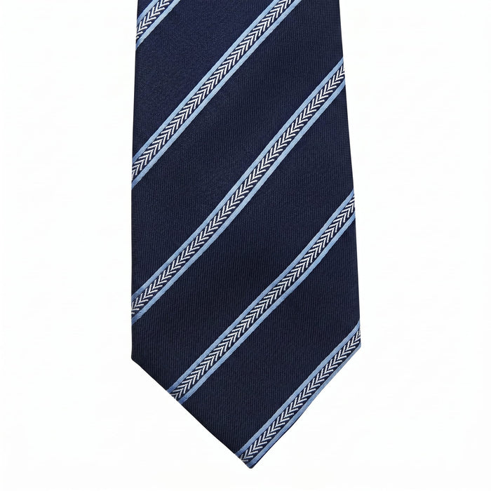 Emporio Armani Silk Black Diagonal Stripe Tie - Made in Italy