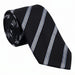 Emporio Armani Silk Black Diagonal Stripe Tie - Made in Italy