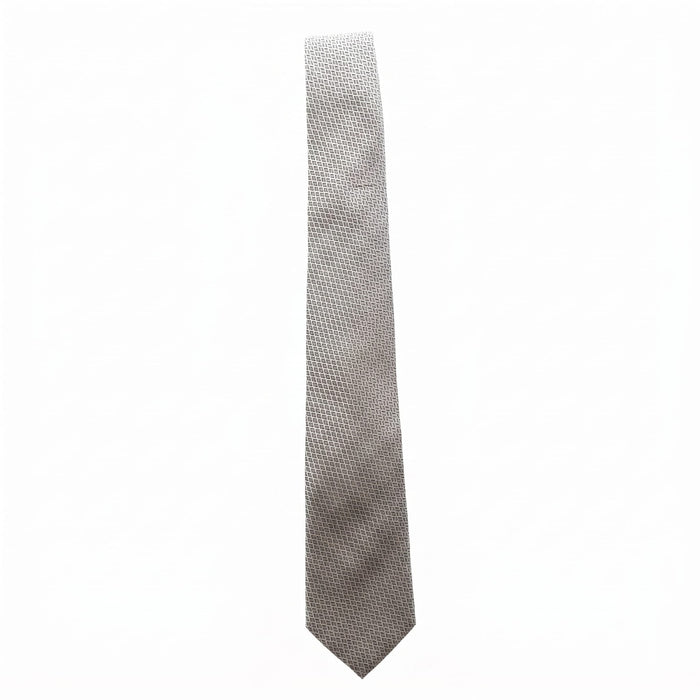 Emporio Armani Silk Gray Geometric Pattern Tie - Made in Italy