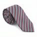 Emporio Armani Silk Gray Burgundy Diagonal Stripe Tie - Made in Italy