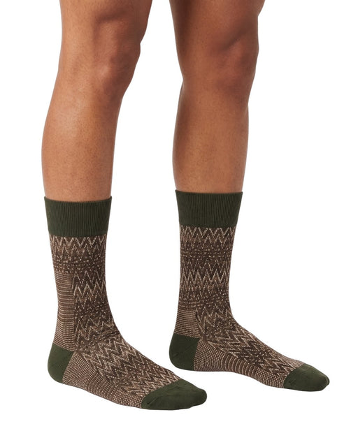 Missoni Khaki Mens Textured Melange Knit Crew Socks-